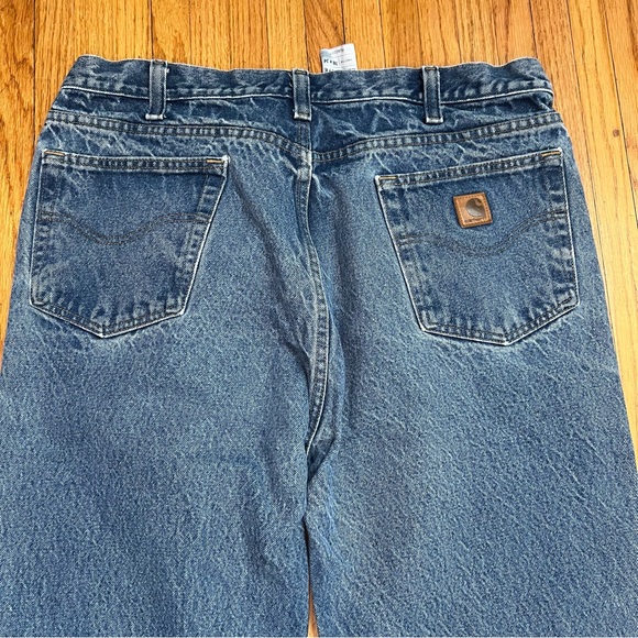 Carhartt B460 DVB Jeans Sz 38 X 33 Mens Blue Relaxed Straight Leg Cotton Denim - Picture 3 of 8